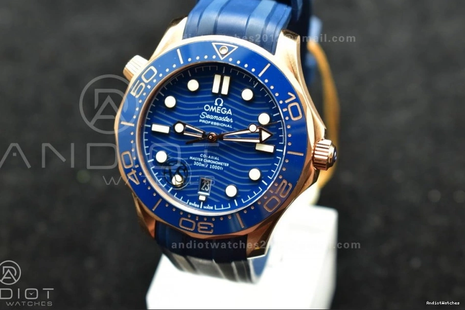 Dial Blue SS 1:1 RG SS Bracelet VSF 300M RelaxedFit Edition Ceramic 1083 On Seamaster Best A Diver Blue 0302